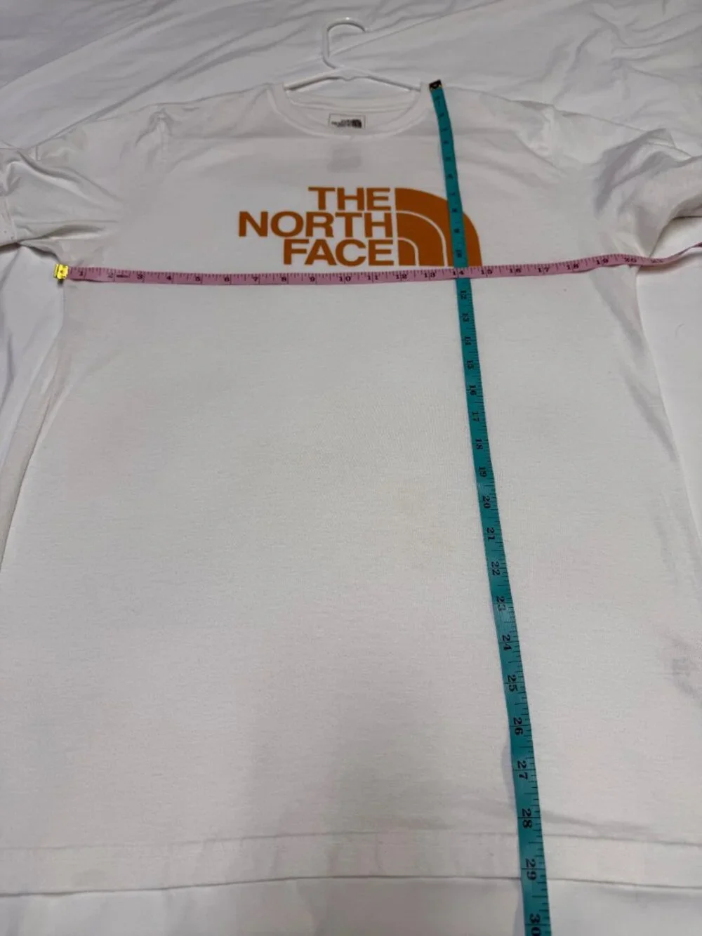 The North Face Men’s Half Dome‎ Tee Large White Gold Logo Slim GUC